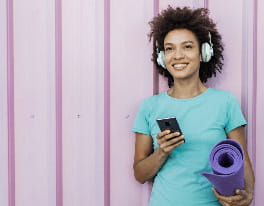 Woman ready to work out