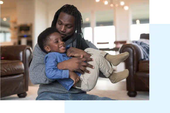 Father and son imagery
