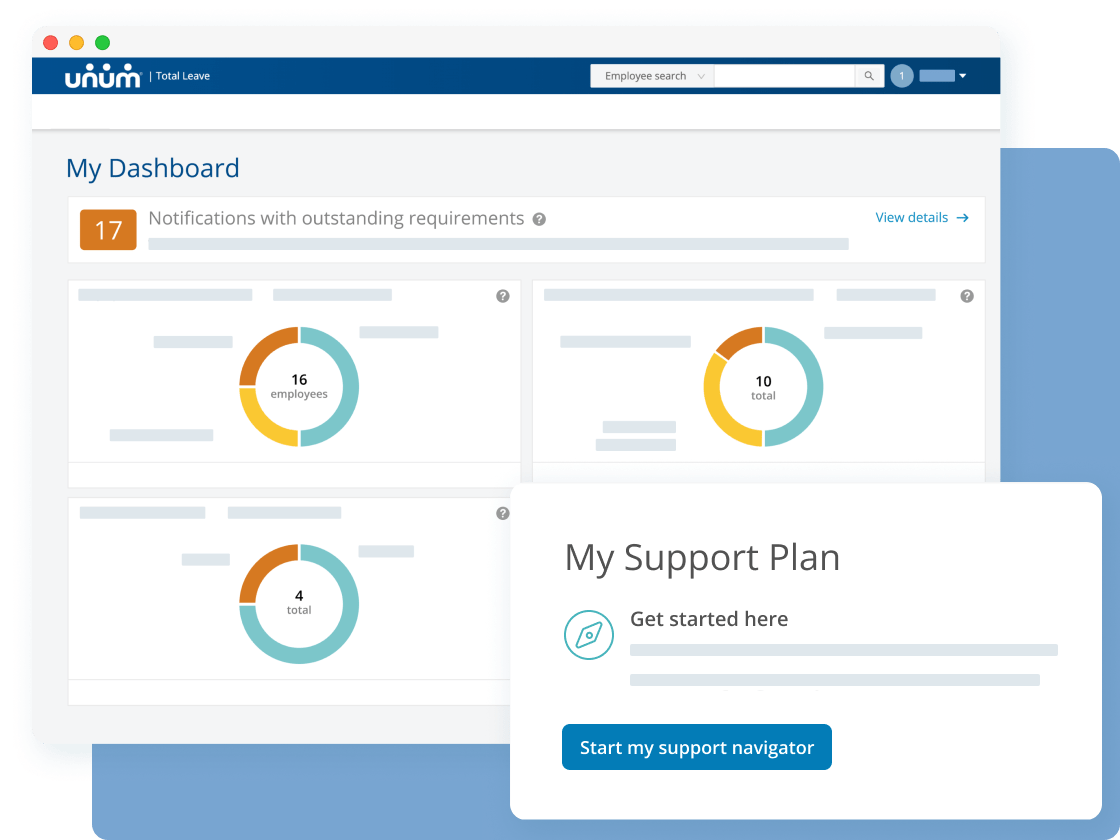Screenshot of the innovative leave solutions part.