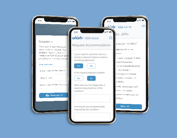 screenshot of mobile app